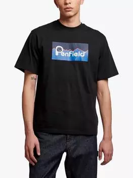 Хлопчатобумажная футболка с логотипом regular fit с коротким рукавом Penfield, черный