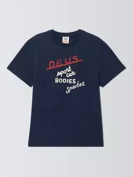 Хлопчатобумажная футболка с принтом spectre workshop обычного покроя с коротким рукавом Deus ex Machina, цвет Azure Navy