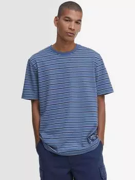 Хлопчатобумажная футболка в полоску от elderslie Barbour, темно-синий