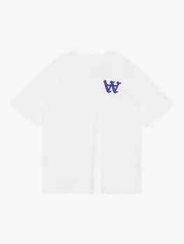 Хлопчатобумажная готическая футболка asa оверсайз WOOD WOOD, цвет 0001 White