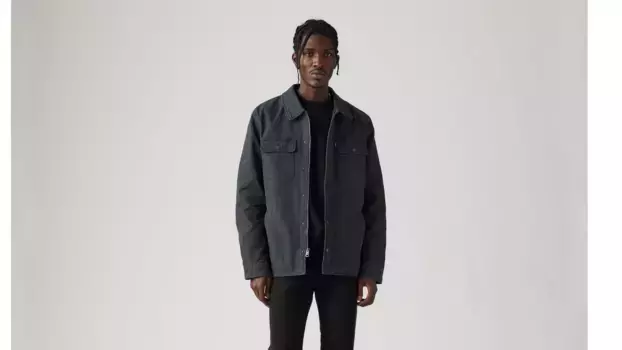 Хлопчатобумажная куртка-рубашка Levi's, серый