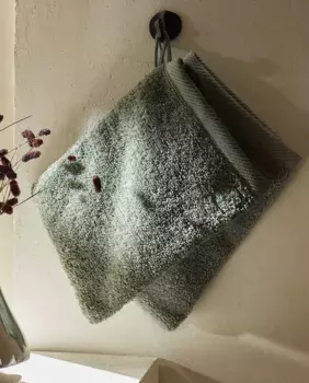 Хлопчатобумажная махровая рукавица для ванны Zara Home, черный