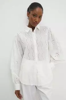 Хлопчатобумажная рубашка Answear Lab, белый
