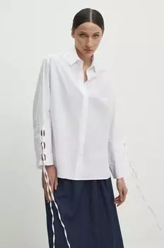Хлопчатобумажная рубашка Answear Lab, белый