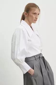 Хлопчатобумажная рубашка Answear Lab, белый