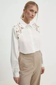 Хлопчатобумажная рубашка Answear Lab, белый