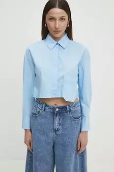 Хлопчатобумажная рубашка Answear Lab, синий