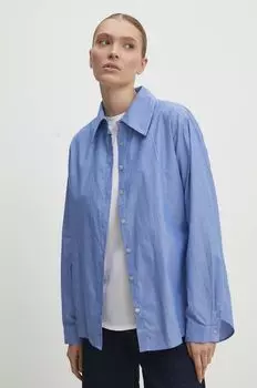 Хлопчатобумажная рубашка Answear Lab, синий