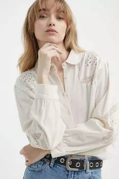 Хлопчатобумажная рубашка Ba&Sh, бежевый