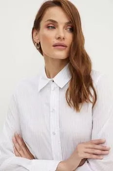 Хлопчатобумажная рубашка Boss, белый