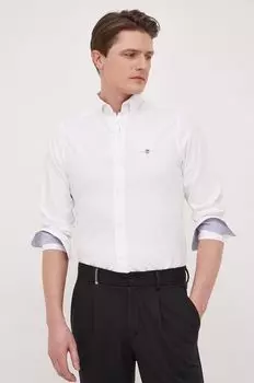 Хлопчатобумажная рубашка Gant, белый