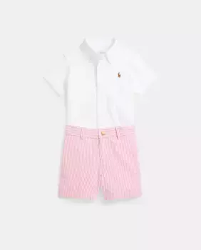 Хлопчатобумажная рубашка и шорты для мальчика Polo Ralph Lauren, цвет Rosa