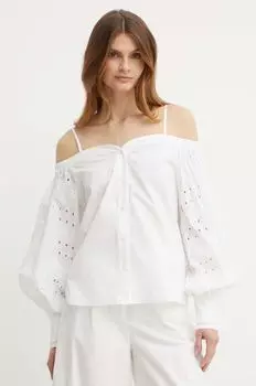 Хлопчатобумажная рубашка Karl Lagerfeld, белый