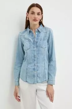 Хлопчатобумажная рубашка Marella, синий