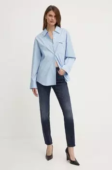 Хлопчатобумажная рубашка Miss Sixty, синий