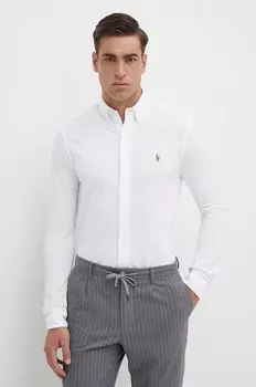 Хлопчатобумажная рубашка Polo Ralph Lauren, белый