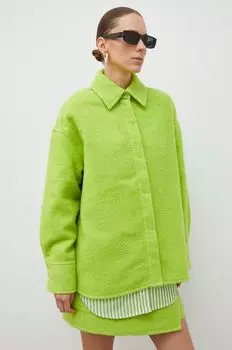 Хлопчатобумажная рубашка Samsoe Samsoe, зеленый
