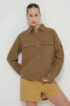 Хлопчатобумажная рубашка Superdry, зеленый