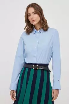 Хлопчатобумажная рубашка Tommy Hilfiger, синий
