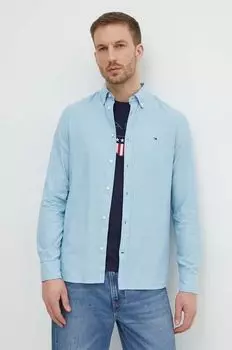 Хлопчатобумажная рубашка Tommy Hilfiger, синий