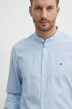 Хлопчатобумажная рубашка Tommy Hilfiger, синий