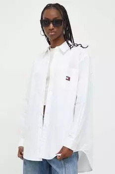 Хлопчатобумажная рубашка Tommy Jeans, белый