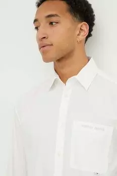 Хлопчатобумажная рубашка Tommy Jeans, бежевый