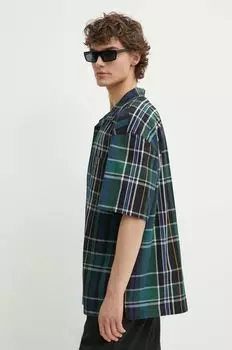 Хлопчатобумажная рубашка Vans, темно-синий