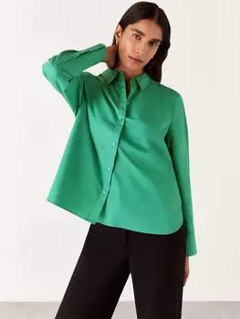 Хлопчатобумажная рубашка в клетку Whistles, зеленый