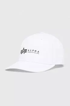 Хлопчатобумажная шапка Alpha Industries, белый