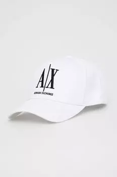 Хлопчатобумажная шапка Armani Exchange, белый