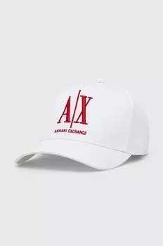 Хлопчатобумажная шапка Armani Exchange, белый