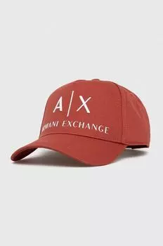 Хлопчатобумажная шапка Armani Exchange, оранжевый