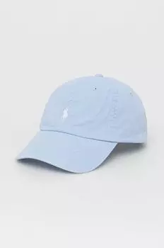 Хлопчатобумажная шапка Polo Ralph Lauren, синий