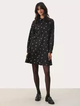Хлопчатобумажное платье-рубашка esilya Part Two, черный
