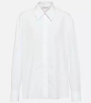 Хлопчатобумажную рубашку Alexander Mcqueen, белый
