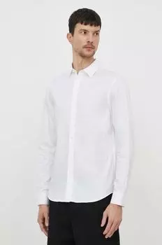 Хлопчатобумажную рубашку Armani Exchange, белый