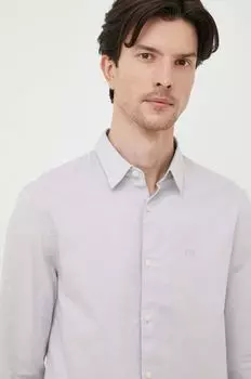 Хлопчатобумажную рубашку Armani Exchange, серый