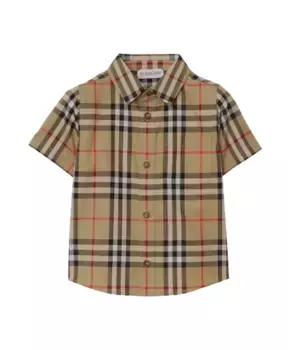 Хлопчатобумажную рубашку Burberry, бежевый