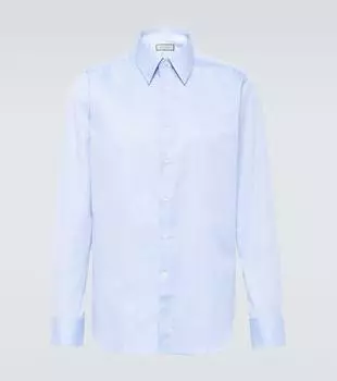 Хлопчатобумажную рубашку Canali, синий