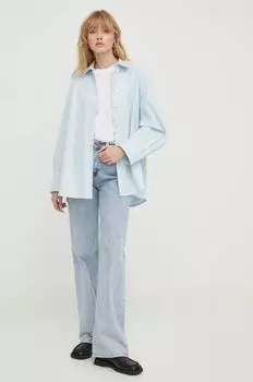 Хлопчатобумажную рубашку Day Birger et Mikkelsen, синий