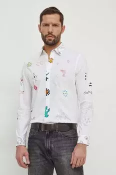 Хлопчатобумажную рубашку Desigual, белый