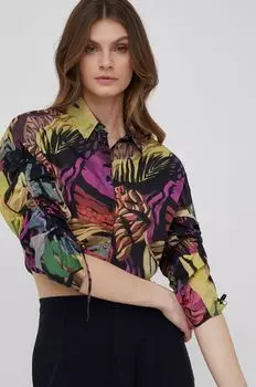 Хлопчатобумажную рубашку Desigual, черный
