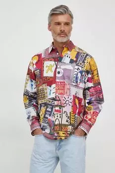 Хлопчатобумажную рубашку Desigual, мультиколор