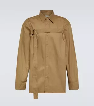 Хлопчатобумажную рубашку Dries Van Noten, бежевый