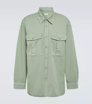 Хлопчатобумажную рубашку Dries Van Noten, зеленый