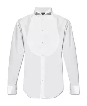 Хлопчатобумажную рубашку Emporio Armani, белый
