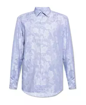 Хлопчатобумажную рубашку Etro, синий