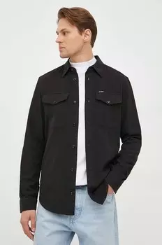 Хлопчатобумажную рубашку G-Star Raw, черный