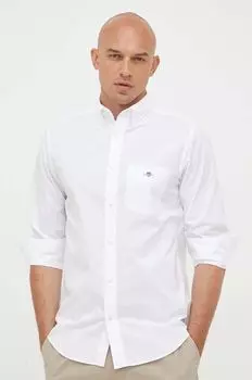Хлопчатобумажную рубашку Gant, белый